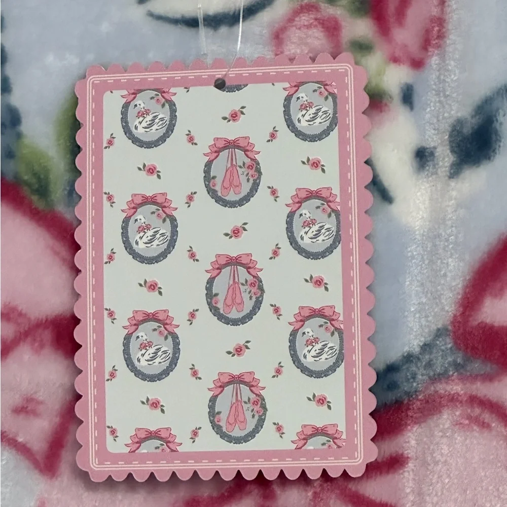 Loire Valley Swan Ballet Shoe Throw Blanket
